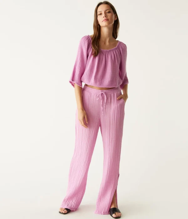 Michael Stars Isabel Convertible Gauze Top- Tops, Blouses & Shirts