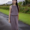 Michael Stars Janelle Tie Neck Tank- Tops, Blouses & Shirts