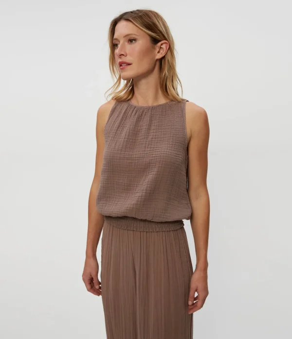 Michael Stars Janelle Tie Neck Tank- Tops, Blouses & Shirts