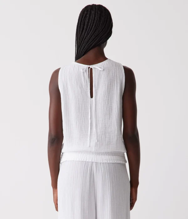 Michael Stars Janelle Tie Neck Tank- Tops, Blouses & Shirts