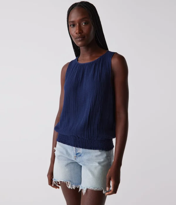 Michael Stars Janelle Tie Neck Tank- Tops, Blouses & Shirts