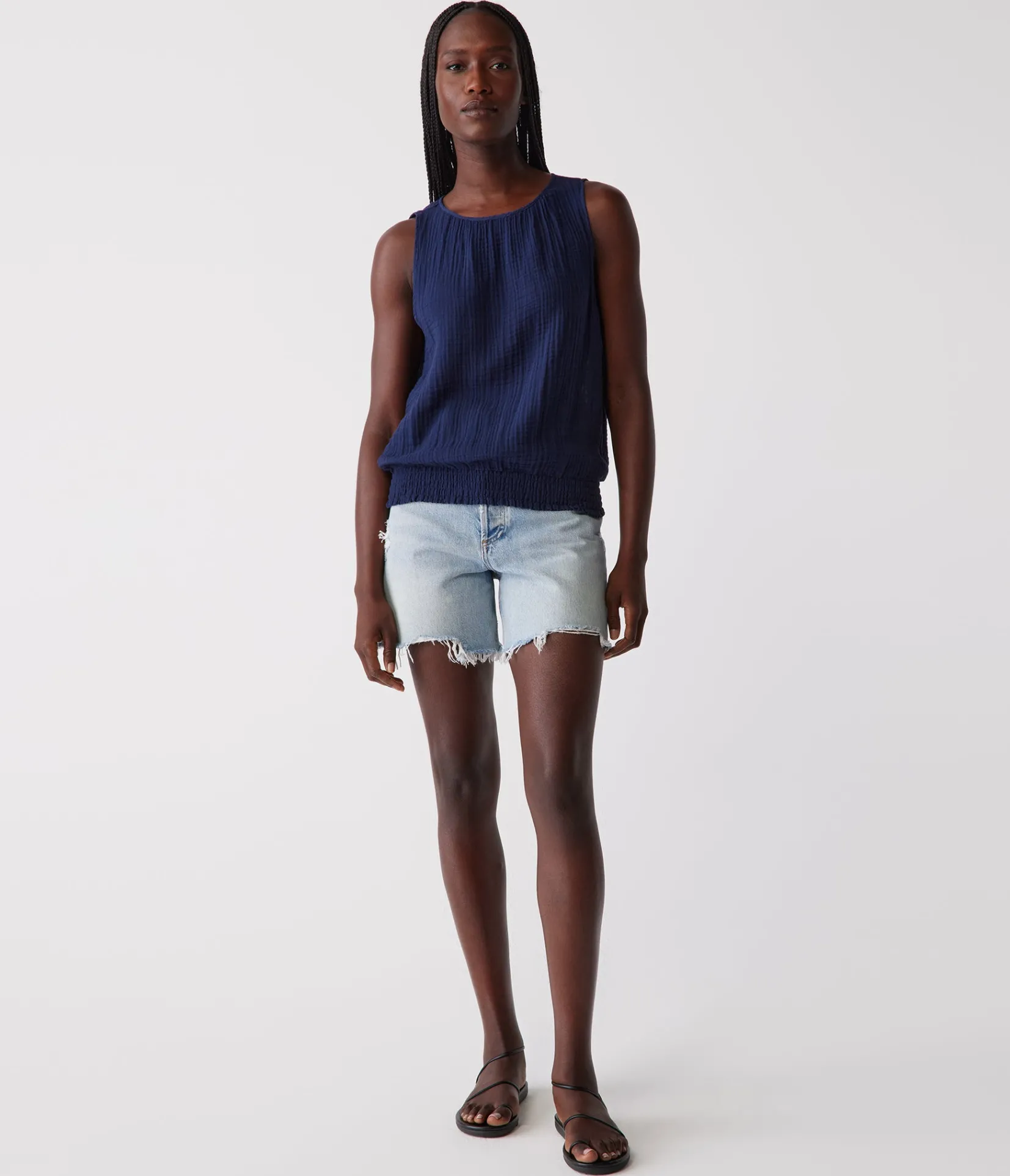 janelle_tie_neck_tank_14.webp Michael Stars Janelle Tie Neck Tank- Tops, Blouses & Shirts