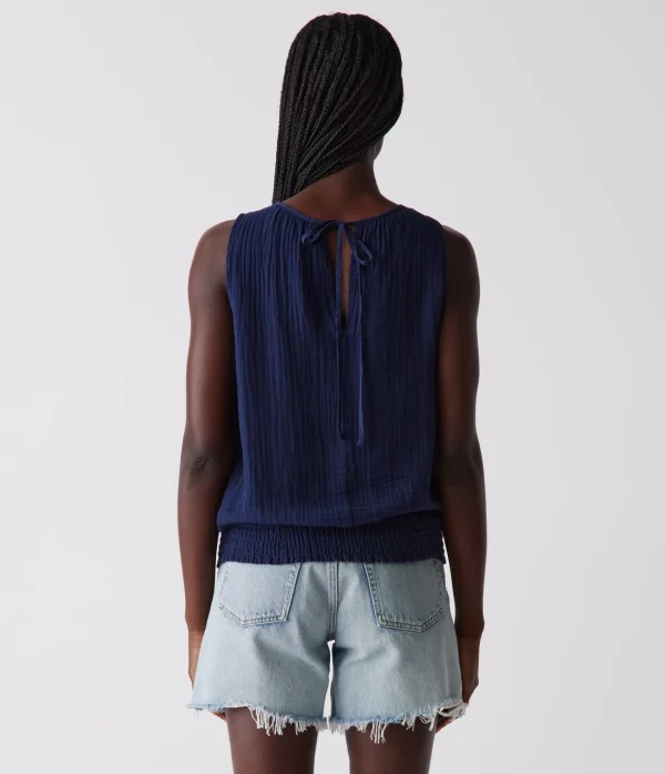 Michael Stars Janelle Tie Neck Tank- Tops, Blouses & Shirts