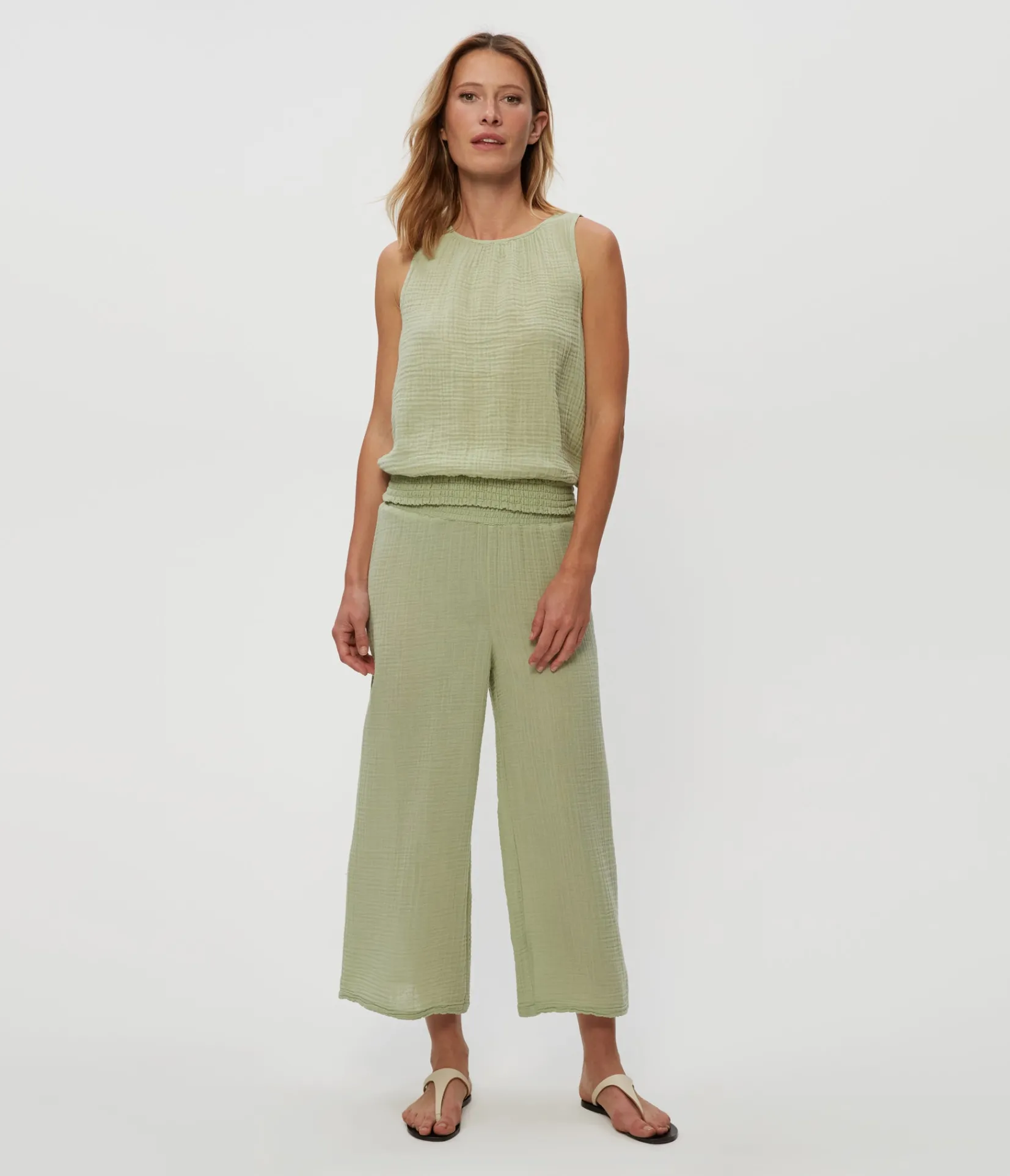 janelle_tie_neck_tank_18.webp Michael Stars Janelle Tie Neck Tank- Tops, Blouses & Shirts