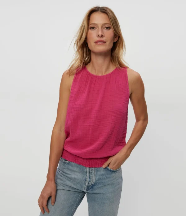 Michael Stars Janelle Tie Neck Tank- Tops, Blouses & Shirts