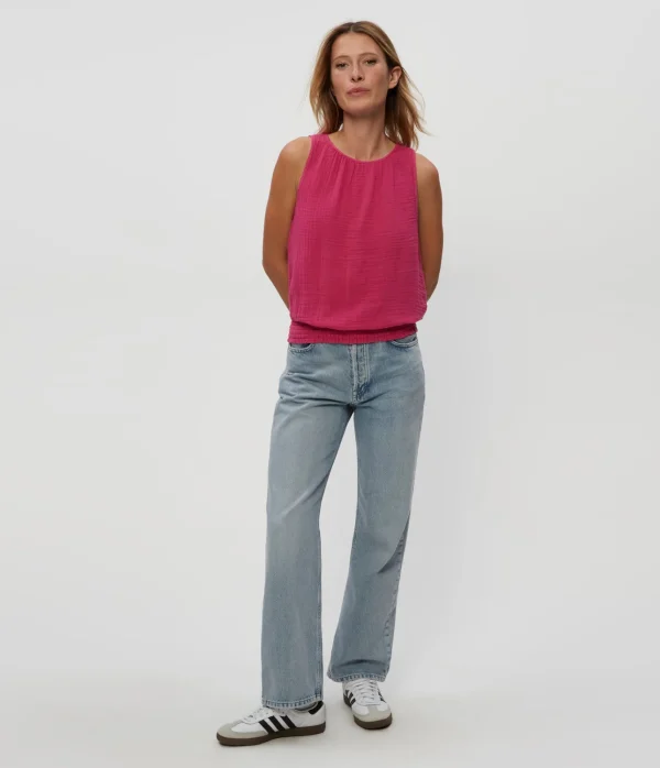 Michael Stars Janelle Tie Neck Tank- Tops, Blouses & Shirts