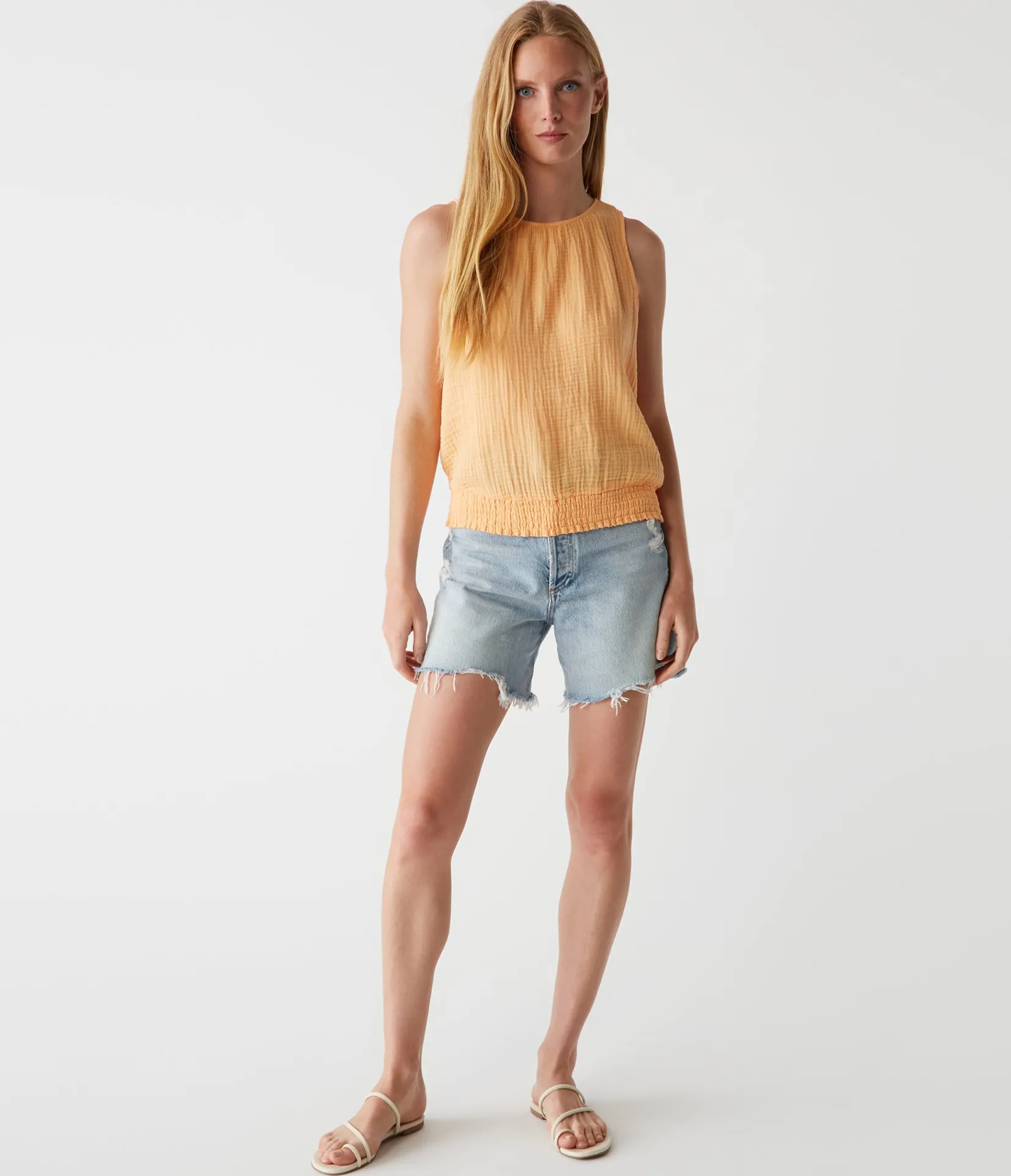 janelle_tie_neck_tank_26.webp Michael Stars Janelle Tie Neck Tank- Tops, Blouses & Shirts