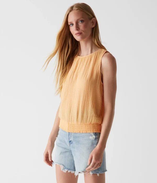Michael Stars Janelle Tie Neck Tank- Tops, Blouses & Shirts