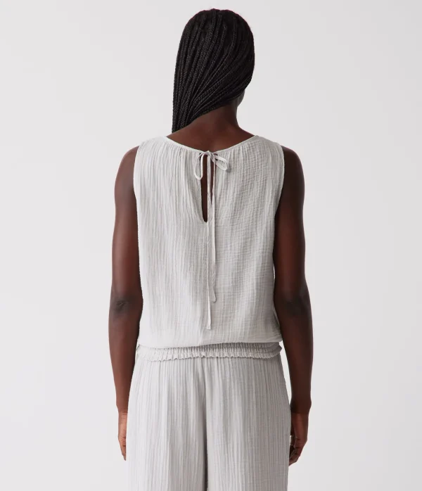Michael Stars Janelle Tie Neck Tank- Tops, Blouses & Shirts