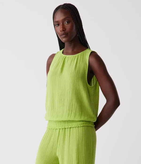 Michael Stars Janelle Tie Neck Tank- Tops, Blouses & Shirts