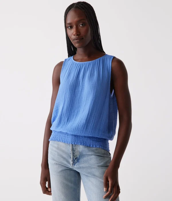 Michael Stars Janelle Tie Neck Tank- Tops, Blouses & Shirts
