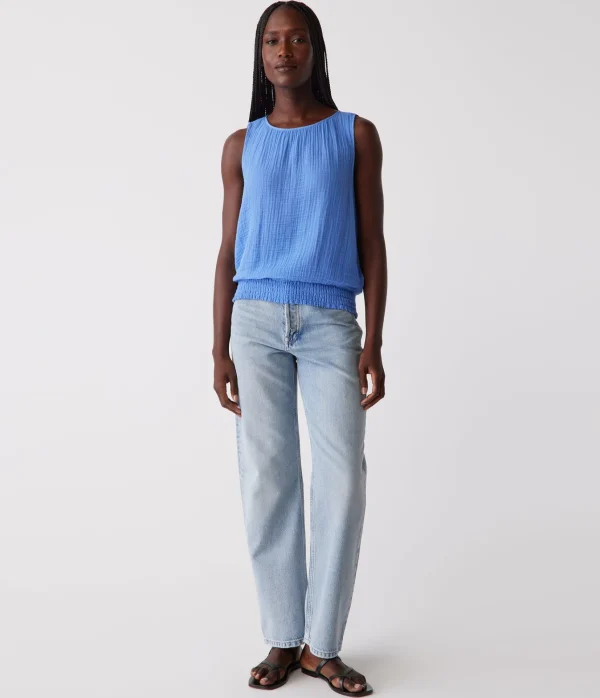 Michael Stars Janelle Tie Neck Tank- Tops, Blouses & Shirts