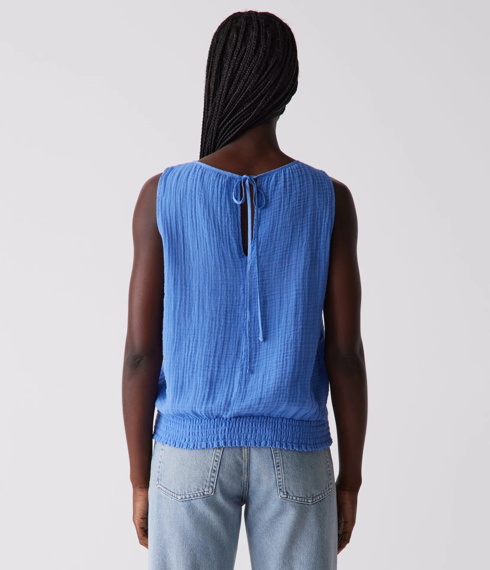 janelle_tie_neck_tank_40.webp Michael Stars Janelle Tie Neck Tank- Tops, Blouses & Shirts