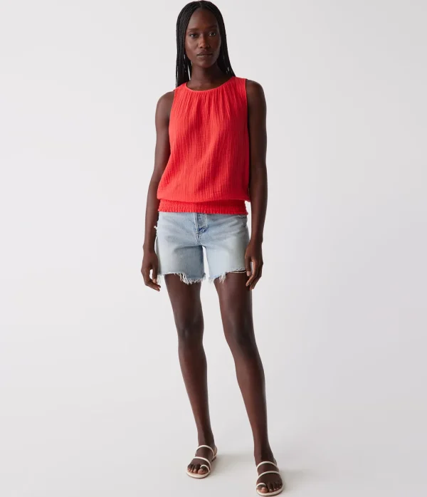Michael Stars Janelle Tie Neck Tank- Tops, Blouses & Shirts