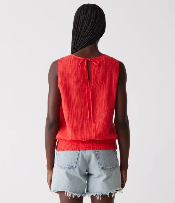 Michael Stars Janelle Tie Neck Tank- Tops, Blouses & Shirts