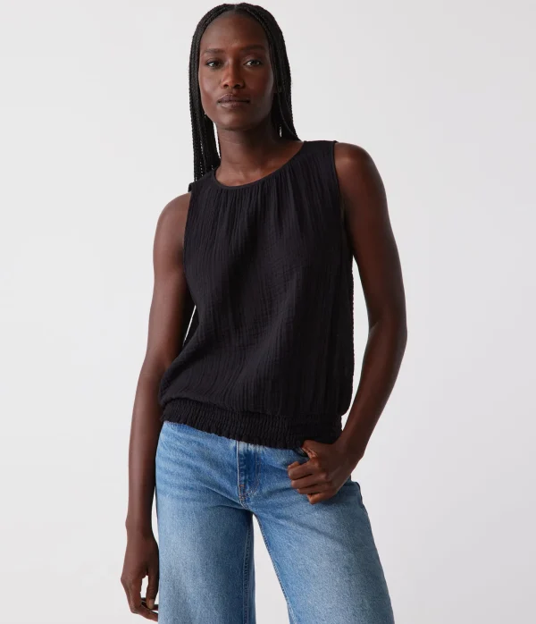 Michael Stars Janelle Tie Neck Tank- Tops, Blouses & Shirts