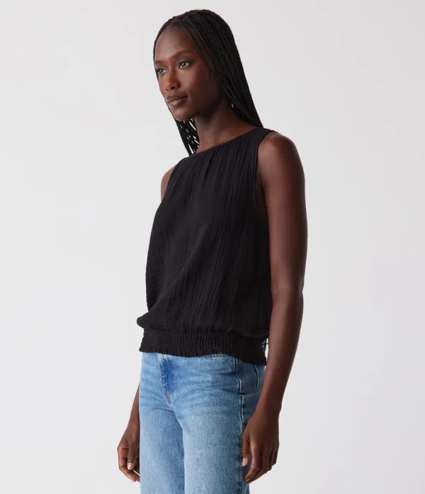Michael Stars Janelle Tie Neck Tank- Tops, Blouses & Shirts