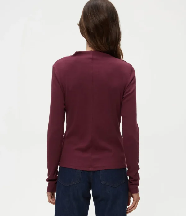 Michael Stars Janine Mock Neck Top- T-Shirts | Ultra Rib T-Shirts