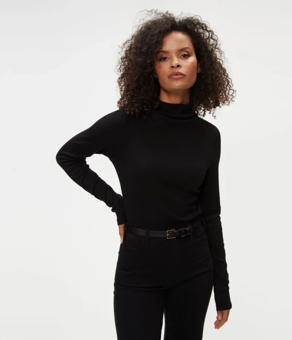 Michael Stars Janine Mock Neck Top- T-Shirts | Ultra Rib T-Shirts