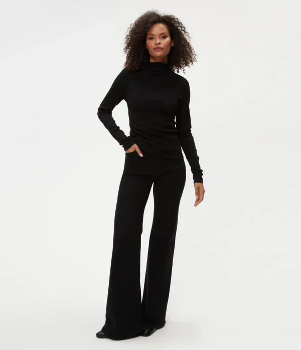 Michael Stars Janine Mock Neck Top- T-Shirts | Ultra Rib T-Shirts