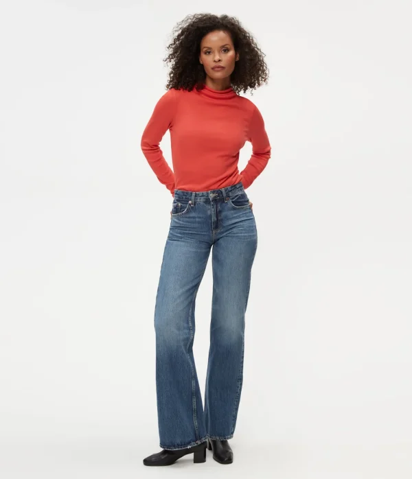 Michael Stars Janine Mock Neck Top- T-Shirts | Ultra Rib T-Shirts