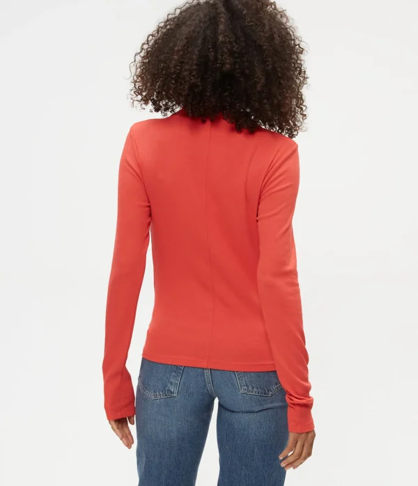 Michael Stars Janine Mock Neck Top- T-Shirts | Ultra Rib T-Shirts
