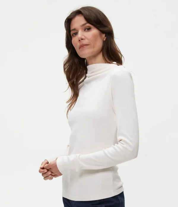 Michael Stars Janine Mock Neck Top- T-Shirts | Ultra Rib T-Shirts