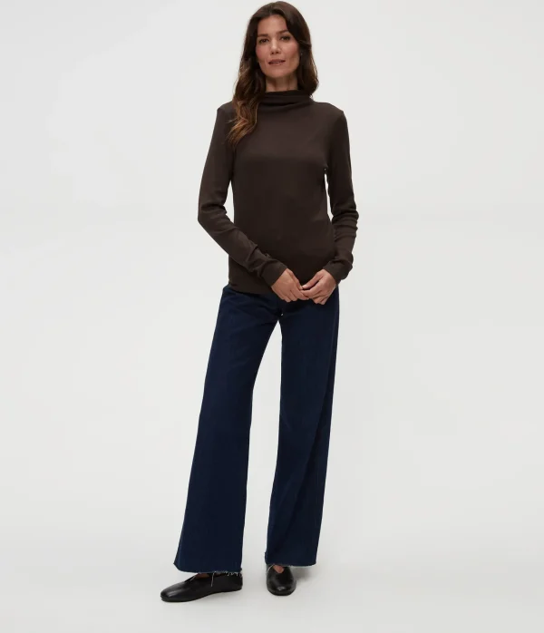 Michael Stars Janine Mock Neck Top- T-Shirts | Ultra Rib T-Shirts