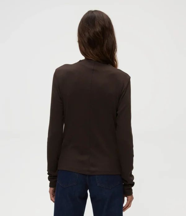 Michael Stars Janine Mock Neck Top- T-Shirts | Ultra Rib T-Shirts