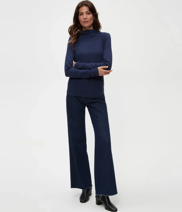 Michael Stars Janine Mock Neck Top- T-Shirts | Ultra Rib T-Shirts