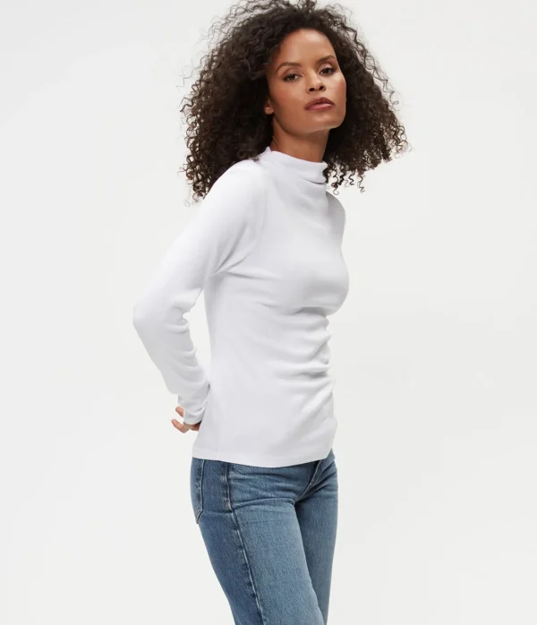 Michael Stars Janine Mock Neck Top- T-Shirts | Ultra Rib T-Shirts