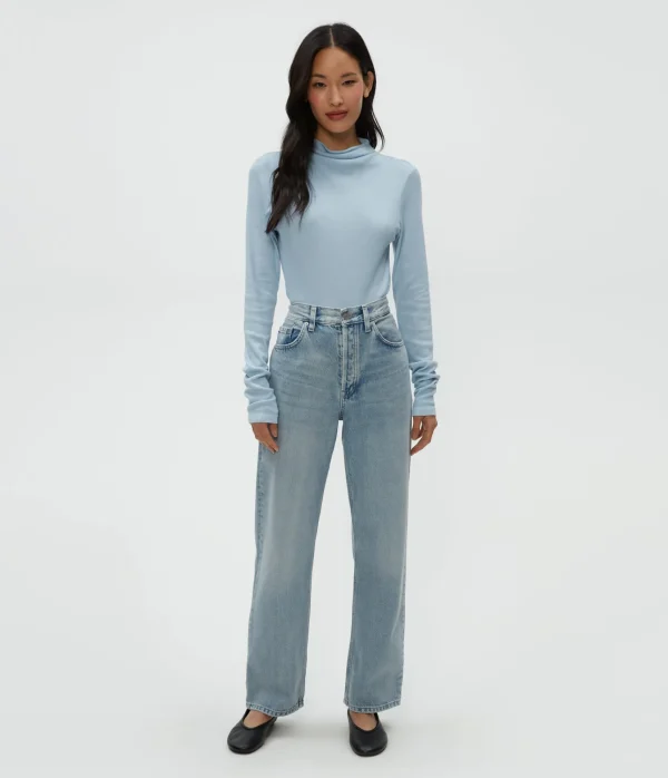 Michael Stars Janine Mock Neck Top- T-Shirts | Ultra Rib T-Shirts