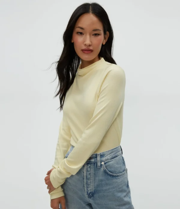Michael Stars Janine Mock Neck Top- T-Shirts | Ultra Rib T-Shirts