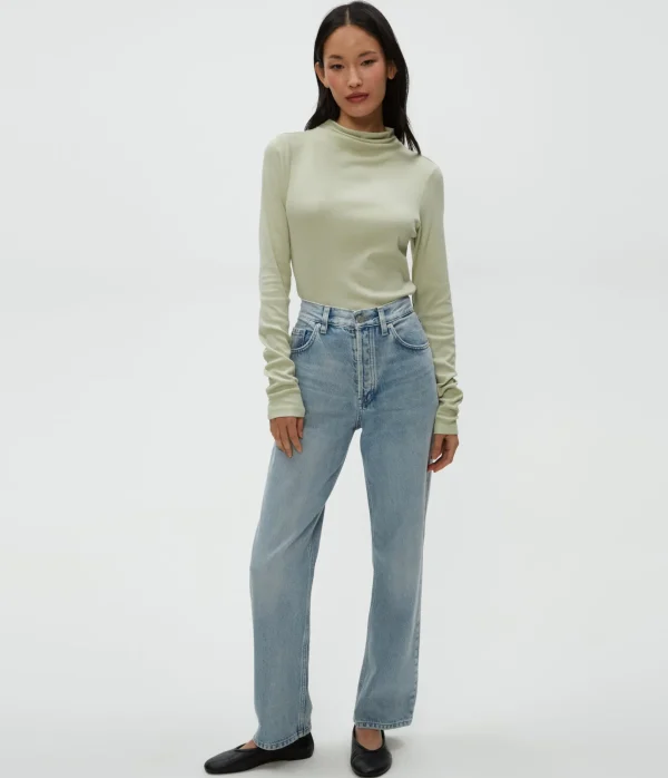 Michael Stars Janine Mock Neck Top- T-Shirts | Ultra Rib T-Shirts