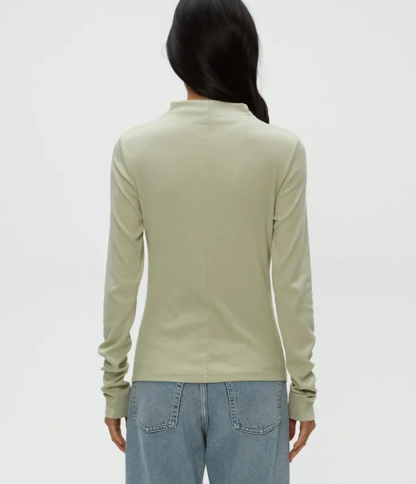 Michael Stars Janine Mock Neck Top- T-Shirts | Ultra Rib T-Shirts