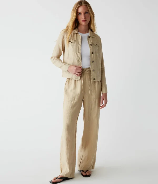 Michael Stars Jean Linen Jacket- Blazers, Jackets & Outerwear
