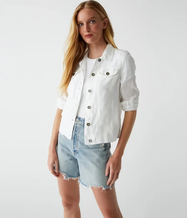 Michael Stars Jean Linen Jacket- Blazers, Jackets & Outerwear