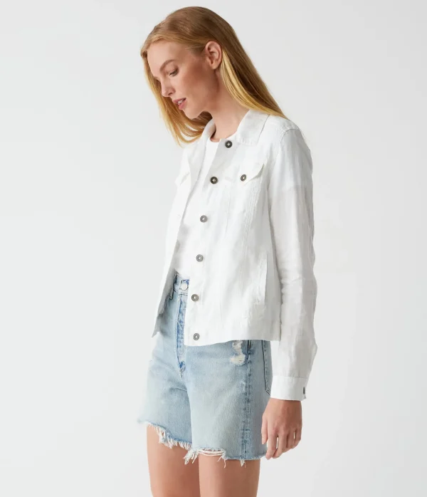 Michael Stars Jean Linen Jacket- Blazers, Jackets & Outerwear