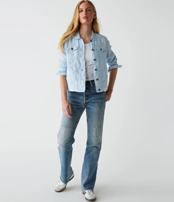 Michael Stars Jean Linen Jacket- Blazers, Jackets & Outerwear