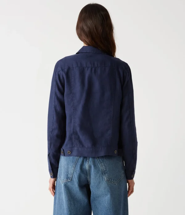 Michael Stars Jean Linen Jacket- Blazers, Jackets & Outerwear