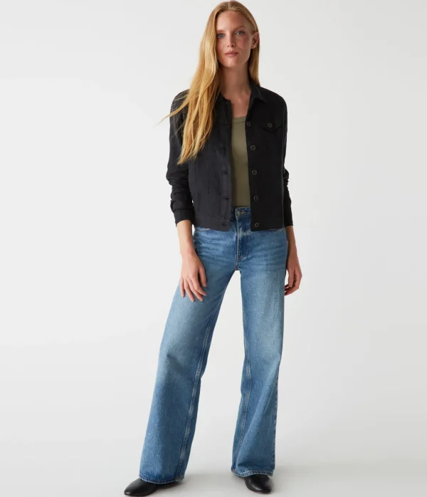 Michael Stars Jean Linen Jacket- Blazers, Jackets & Outerwear