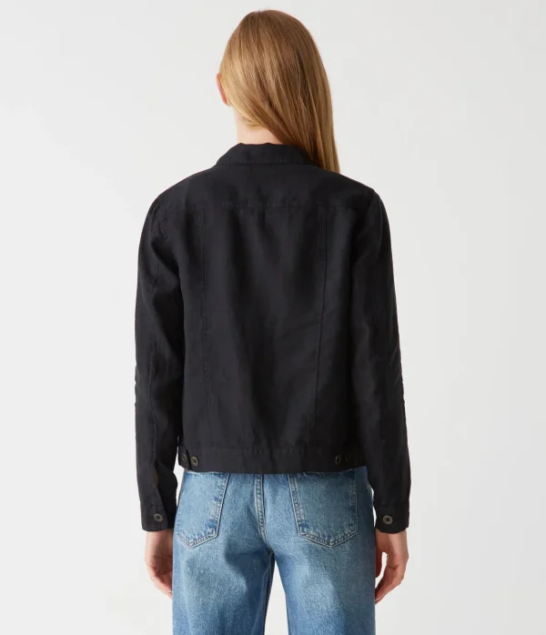 Michael Stars Jean Linen Jacket- Blazers, Jackets & Outerwear