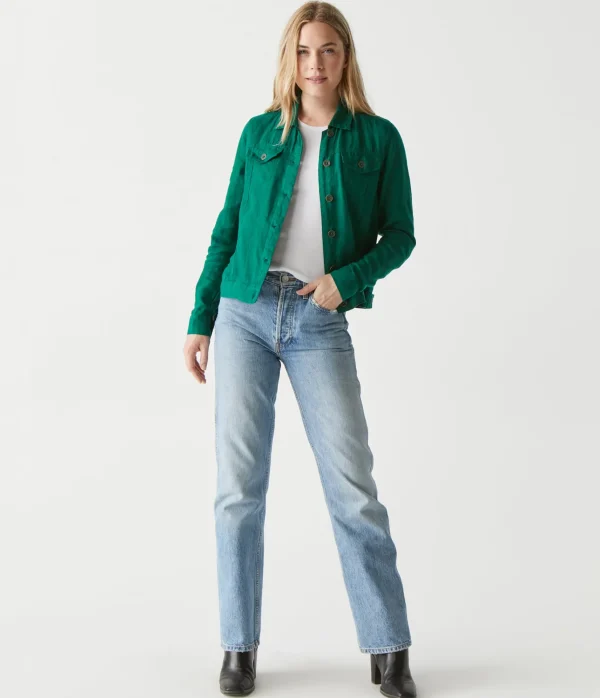 Michael Stars Jean Linen Jacket- Blazers, Jackets & Outerwear