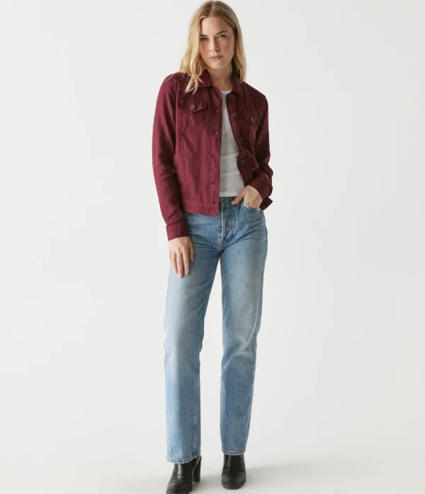Michael Stars Jean Linen Jacket- Blazers, Jackets & Outerwear