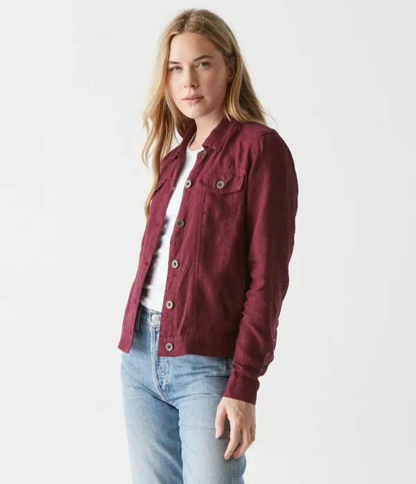 Michael Stars Jean Linen Jacket- Blazers, Jackets & Outerwear