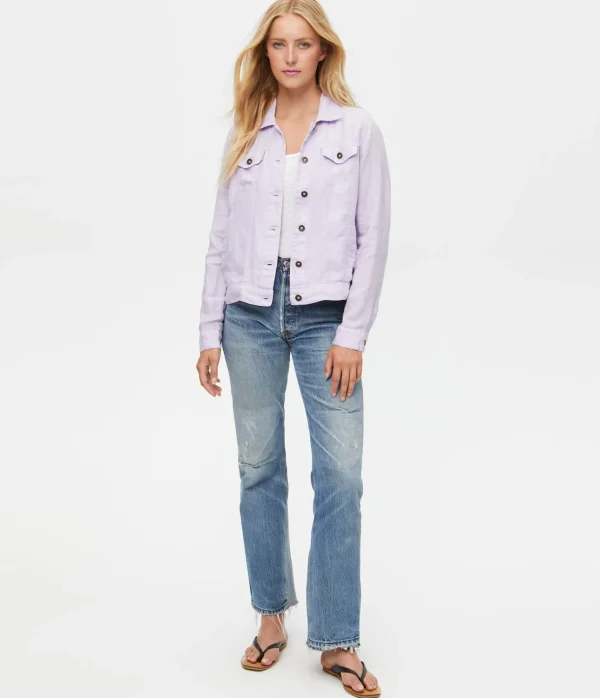Michael Stars Jean Linen Jacket- Blazers, Jackets & Outerwear