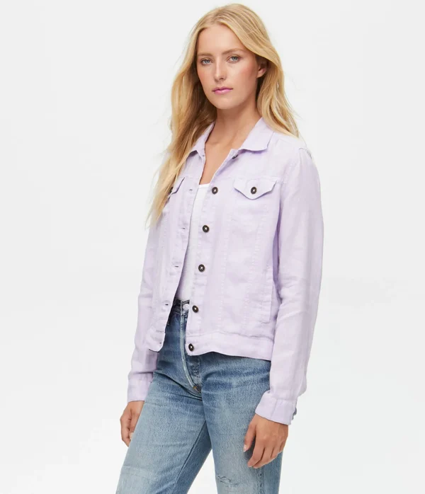 Michael Stars Jean Linen Jacket- Blazers, Jackets & Outerwear