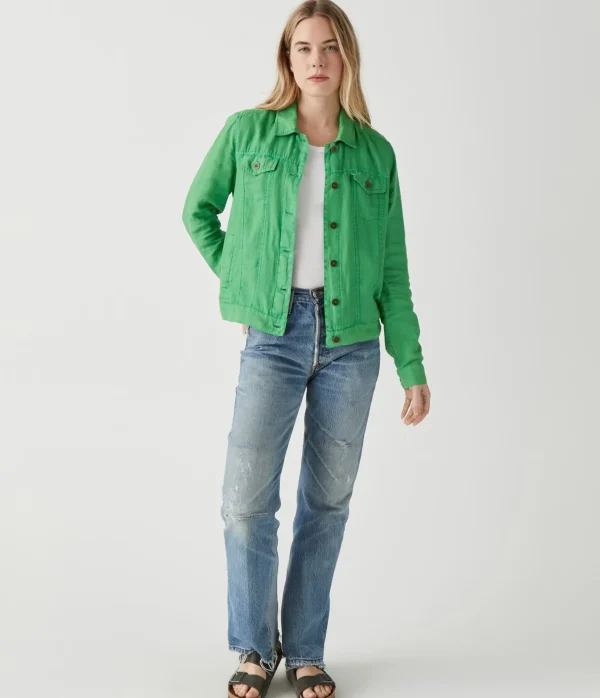 Michael Stars Jean Linen Jacket- Blazers, Jackets & Outerwear