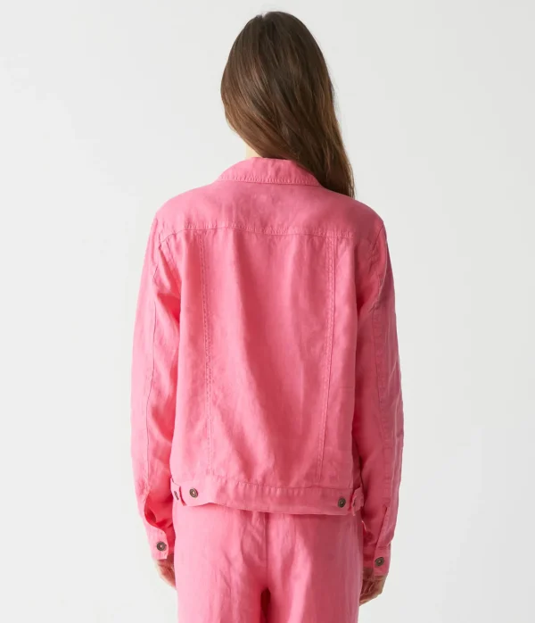 Michael Stars Jean Linen Jacket- Blazers, Jackets & Outerwear