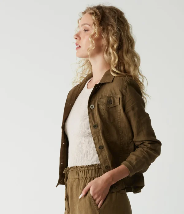 Michael Stars Jean Linen Jacket- Blazers, Jackets & Outerwear